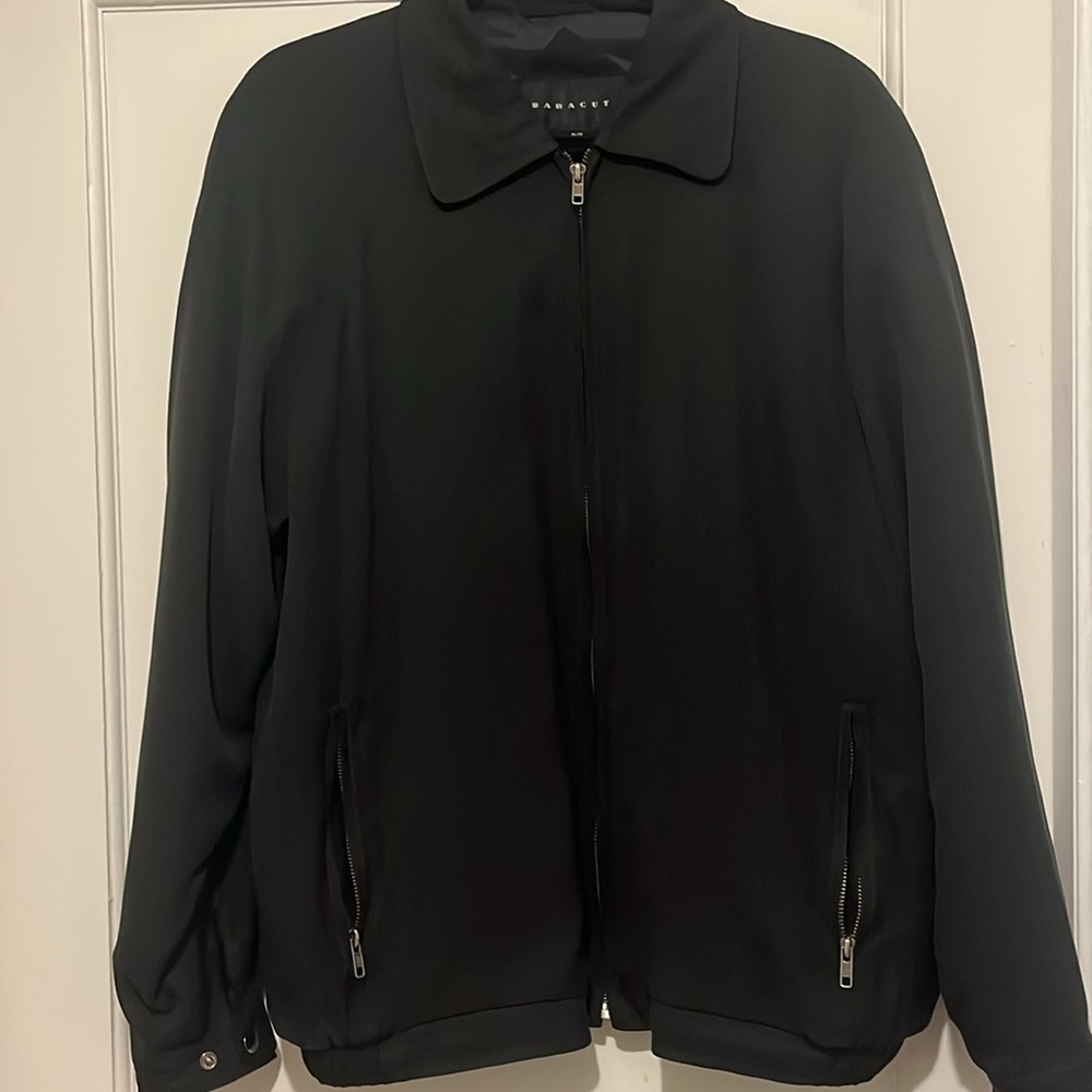 Baracuta Black Zip-Up Bomber Jacket